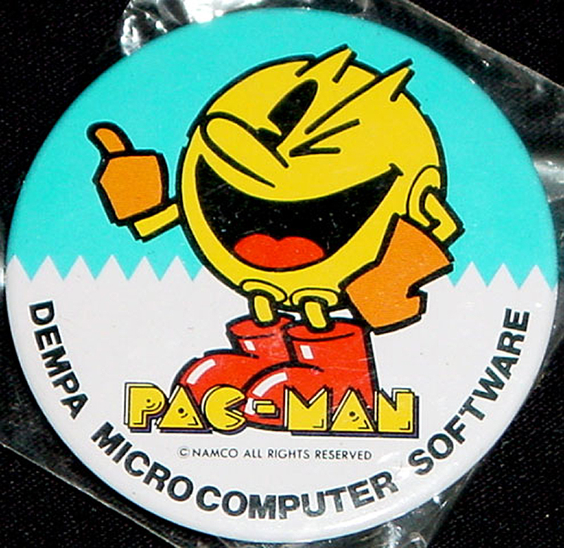 ナムコ パックマン 缶バッジ Namco Pac Man Badge
