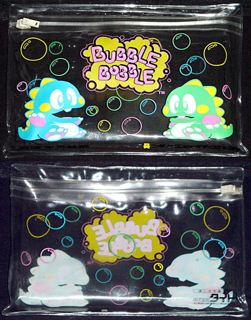 タイトーファミコン版 バブルボブル ビニールポーチ Taito Bubblebobble Pouch